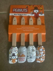 Juego de cuatro mini espátulas de silicona Peanuts Snoopy Halloween/Otoño nuevas con etiquetas - Imagen 1 de 2