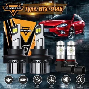 4x Combo H13 9145 LED Headlight Fog Light for Dodge RAM 1500 2500 3500 2010-2012 - Picture 1 of 12