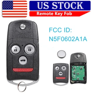 Replacement For 2007 - 2013 Acura MDX RDX Remote 4Button Key Fob N5F0602A1A - Foto 1 di 10