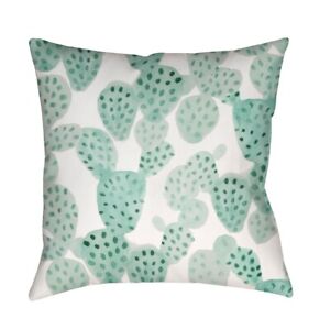 Prickly II by Surya Poly Fill Pillow, Green/Neutral, 18' x 18' - WMAYO032-1818
