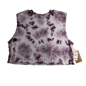 Dickies Top Junior's Large Purple Tie Dye Cropped Sleeveless Women's NWT - Picture 1 of 12