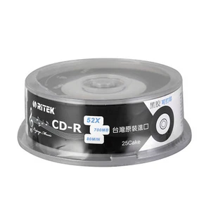 25 Pack CD-R Blank Vinyl Black Disc 700MB 80min 52X Writable 65mm Printable - Picture 1 of 7