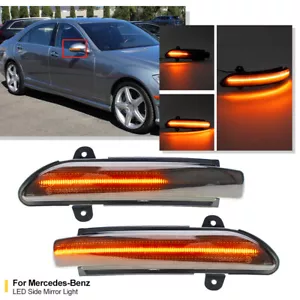 Dynamic LED Side Mirror Turn Signal Light For Benz W219 W211 W221 CLS/E/S Class - Foto 1 di 14
