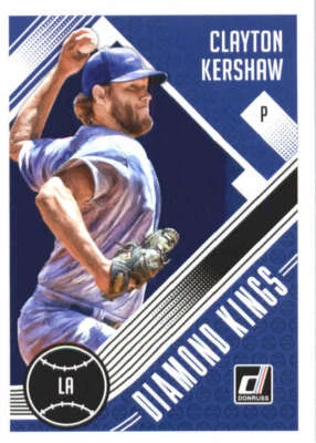 2018 Donruss #14 Clayton Kershaw Los Angeles Dodgers Diamond Kings - Image 1 of 2