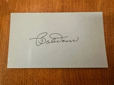 Bobby Doerr Boston Red Sox Autographed 3x5 Index Card - Image 1 of 3