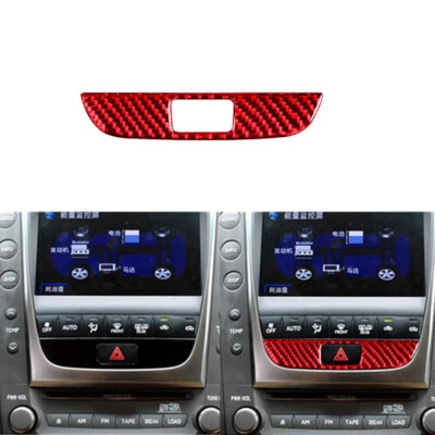 Cubierta de botón de luz de peligro de fibra de carbono roja para Lexus GS350/430/450h 2006-11 Foto 1 de 4