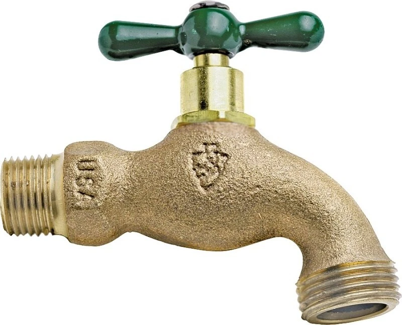 NEW ARROWHEAD BRASS 302LF BRASS 3/4" MIP X 3/4 MALE HOSE BOBB FAUCET VALVE USA - Image 1 of 1