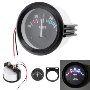 2" 52MM 12V 60-0-60 AMP Universal Pointer Ammeter Gauge Meter for Car Truck Boat - Picture 1 of 11