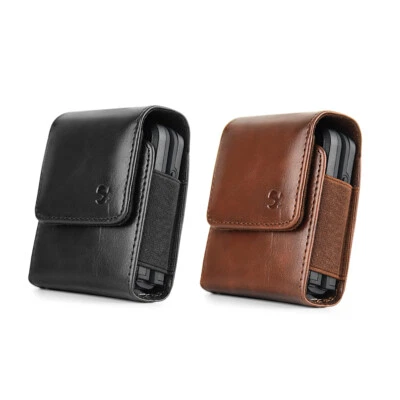 Men's Luxury Faux Leather Belt Loop Holster For Samsung Galaxy Z Flip 5 / Flip 4 - Image 1 of 4
