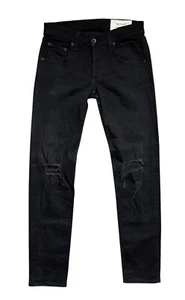 rag & bone Jeans Mens Size 30x30 Black Standard Issue Fit 1 Skinny Leg Destroyed - Picture 1 of 13