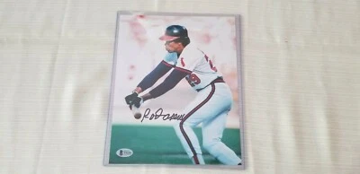 Rod Carew HOF 8x10 Photo Autographed AUTO Beckett BAS COA California Angels - Image 1 of 4
