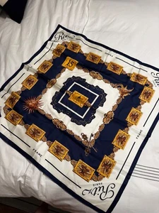 Ritz Paris x Frame Silk Scarf in Cream Multi NWT RARE - Picture 1 of 8