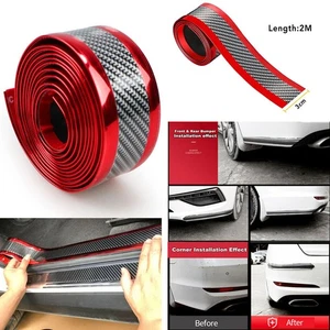 Pegatina de fibra de carbono antiarañazos de cubierta de parachoques de puerta de coche 2M para maletero automático - Imagen 1 de 10