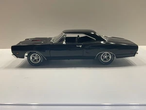 JOHNNY LIGHTNING 1:18 SCALE 1969 DODGE CORONET SUPER BEE - METALLIC BLACK - NICE - Picture 1 of 20
