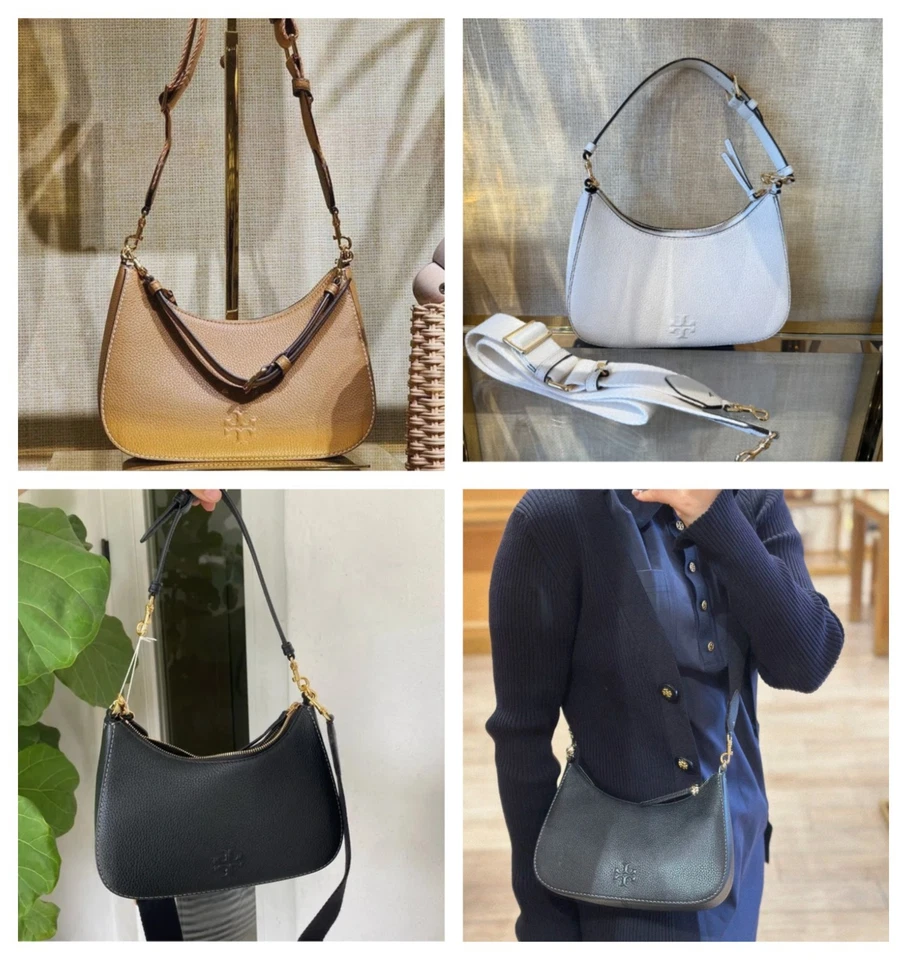 Tory Burch Thea Pebble Leather Convertible Crossbody Shoulder Handbag - Image 1 of 1