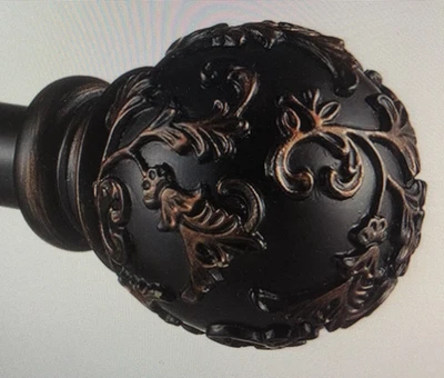 Exclusive Home Vine Coordinating Finial Set 1" Matte Bronze 36"-72" - Image 1 of 4