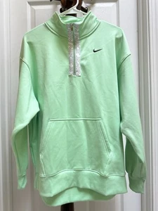 NWT Nike One Women's Jacket Therma-FIT Oversized 1/2-Zip Fleece Sz M - Picture 1 of 18