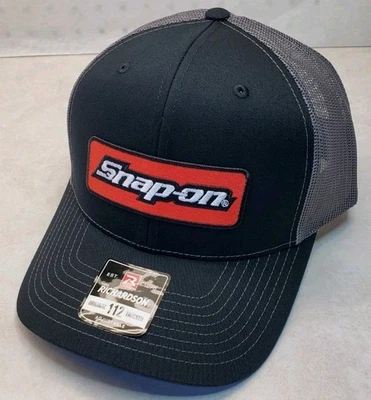 Snap-on Patch on Richardson 112 Trucker Hat Snapback Black/Charcoal - Image 1 of 4