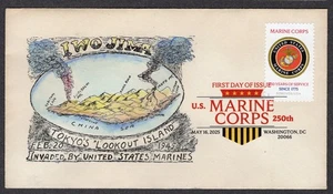 2025 Marine Corps 250th (6005) - Colored Mt. Suribachi Patriotic DCP FDC TD112 - Picture 1 of 1