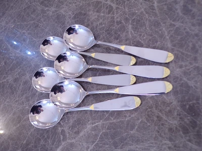 WMF Modell PRISMA GOLD Bouilonlöffel für 6 Personen in Cromargan TOP - Bild 1 von 3