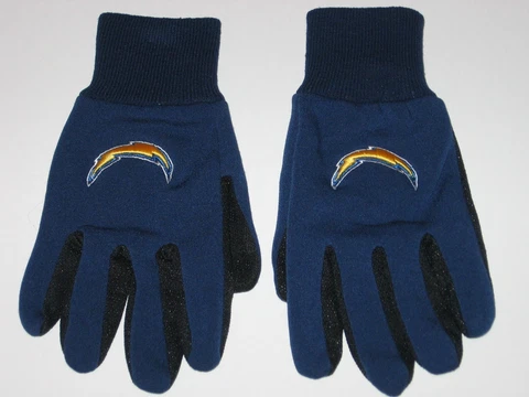 San Diego Chargers Team Logo Sports Utility Gloves w/ No-Slip PVC Grip FREE S&H! Cover