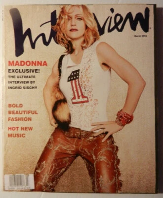 MADONNA Interview Magazine MARCH 2001 Music era JEAN BAPTISE MONDINO pics - Image 1 of 3