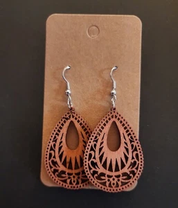 Bridal Bridesmaid Accessories Earring Gift Bohemian Brown Bride Stocking Stuffer - Picture 1 of 2