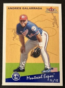 2002 Fleer Tradition Update Andres Galarraga Baseball Card #U126 Expos 1B GD - Picture 1 of 2