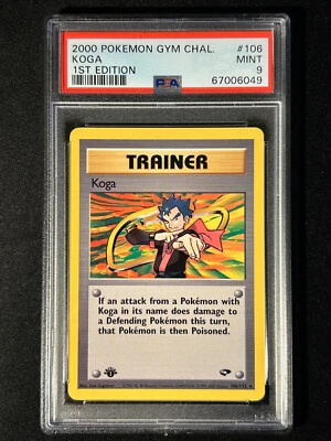 PSA 9 MINT 1st Edition Koga 106/132 Gym Challenge Non-Holo Pokemon Card - Image 1 of 2