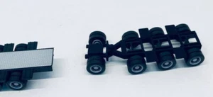 HO 1:87 Promotex # 5525 Lowboy Tri-Axle Booster mit integrierter Hinterachse, 2 Sätze - Bild 1 von 3