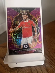 BRUNO FERNANDES - 2022-23 Panini Select Premier League Soccer Purple Mojo Prizm - Picture 1 of 2
