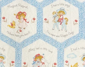Vintage TRIBRO Raggedy Ann & Andy culla/bambino lenzuolo con angoli blu multi USA - Foto 1 di 4