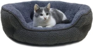 Dog Beds for Medium Dogs - Round Cat Indoor Cats, Washable Pet Large - Picture 1 of 6