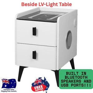Levede Smart Bedside Table - LED Lighting & Storage Drawers – Bedroom Furniture - Picture 1 of 8