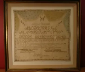Alphabet und Sprichwort Sampler 1835 - Bild 1 von 12