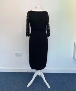 Boden Black Lace LBD Dress Size UK 12 B13001 - Picture 1 of 7