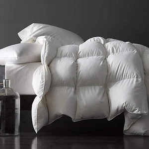 Premium Feathers down Duvet Insert Comforter King Size All Season Medium Warmth - Picture 1 of 9