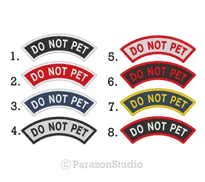 Parches de soporte de asistencia para perros de servicio de rockero bordados personalizados NO PET - Imagen 1 de 11