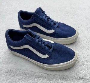Vans Woven Check Pig’s Suede Navy Low-Top Sneakers 2024 Womens 7.5, Mens 6 - Picture 1 of 16