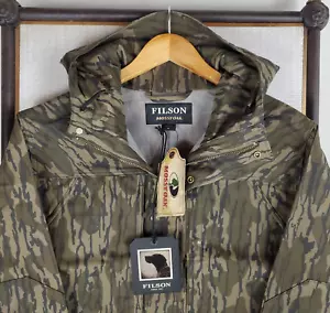 FILSON x MOSSY OAK NEW $395 Sz Medium Jacket Oilskin Shelter Cloth Wading Waxed - Picture 1 of 22