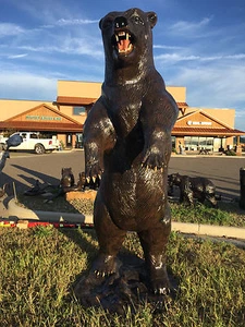 Standing 8 Ft Bear Aluminum Statue - Picture 1 of 1