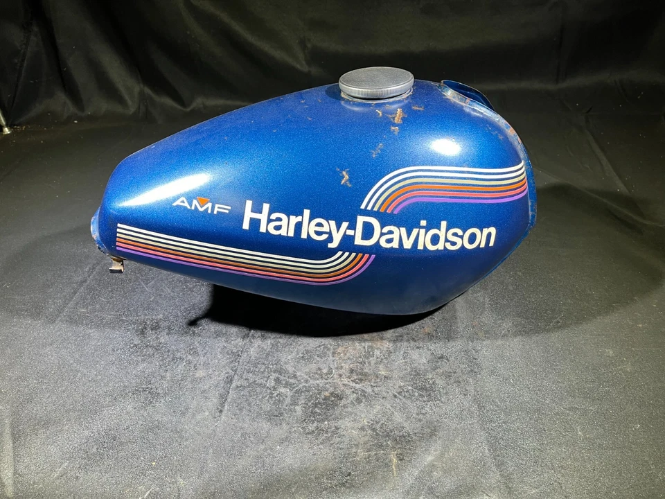 Harley-Davidson SX175 SX 1977 175 611 millas tanque de combustible tanque de gasolina azul Foto 1 de 4