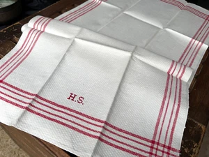 Traumhaftes Leinen Handtuch verzierte Webkante um 1930 - Bild 1 von 5