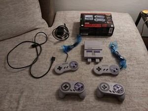 Nintendo Super NES Classic Video Game Console - Gray With 2 Wireless Controllers