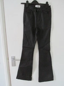 L@@K GIRLS LEATHER LOOK FLARED TROUSERS SIZE 12yrs HIGH WAIST IN BLACK - Picture 1 of 1