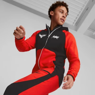 PUMA X LaMelo Ball Dime Zip-Up Jacket Black/Red - YOUTH SIZES - Image 1 of 4