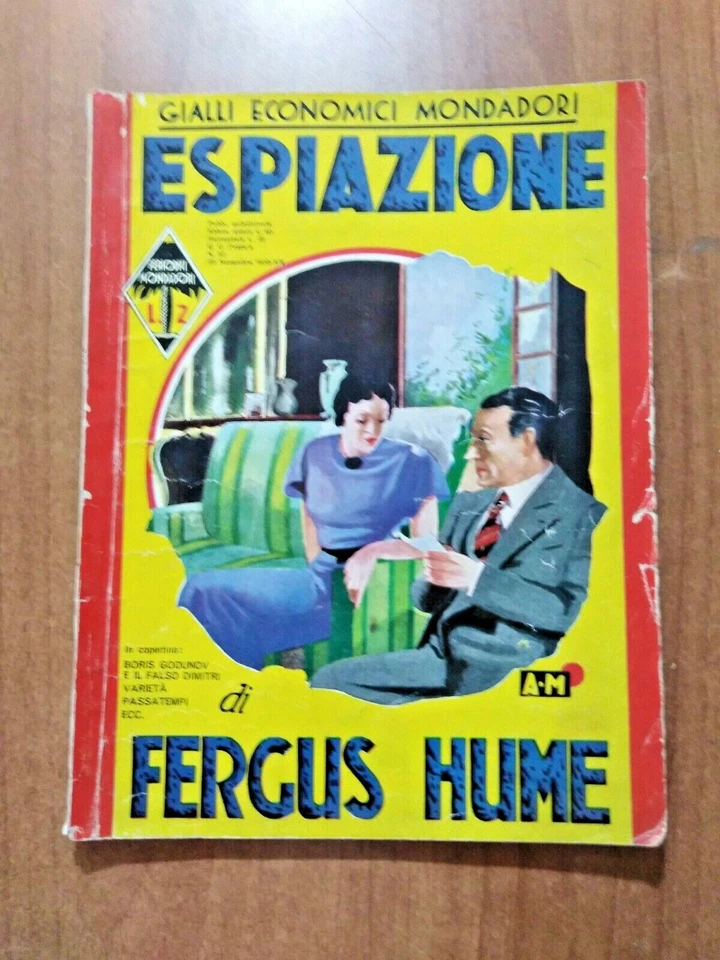Gialli Economici Mondadori n. 52 (1935) Fergus Hume ESPIAZIONE - Immagine 1 di 1