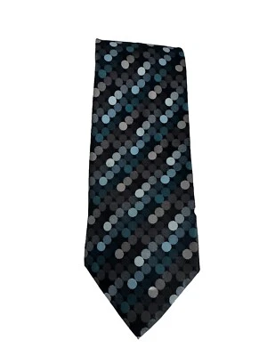 John Ashford 100% Silk Men’s Necktie Blue Design Foto 1 de 2