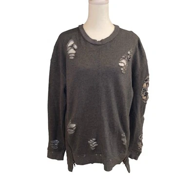 JOE'S джинсы женщин Lyndon искусственно состаренный молнии толстовка вересковый серый размер маленький - Изображение 1 из 4