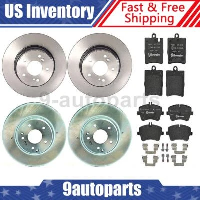 Rotores de freno delanteros traseros Brembo OE pastillas de freno para Mercedes-Benz C240 2003-2005 Foto 1 de 4